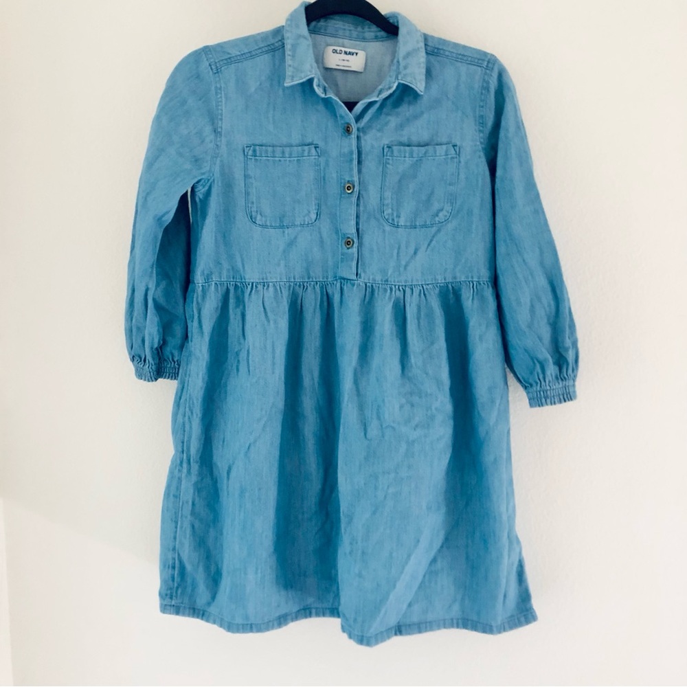 Old Navy Light Denim 3/4 Sleeve Dress. Size 10/12.